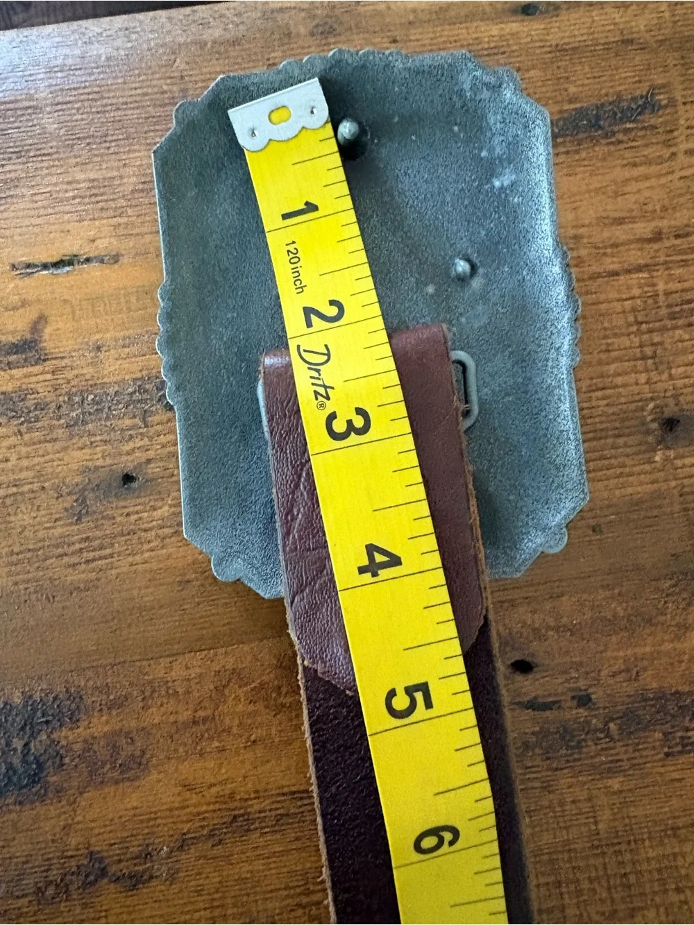 F & L Classic Cowboy Kneeling Prayer Horse SilverBuckle Leather Belt Sz 32